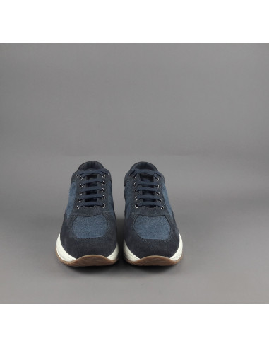Hogan --- Interactive Uomo Camoscio Tela Denim Blu Scuro Prezzo 420,00