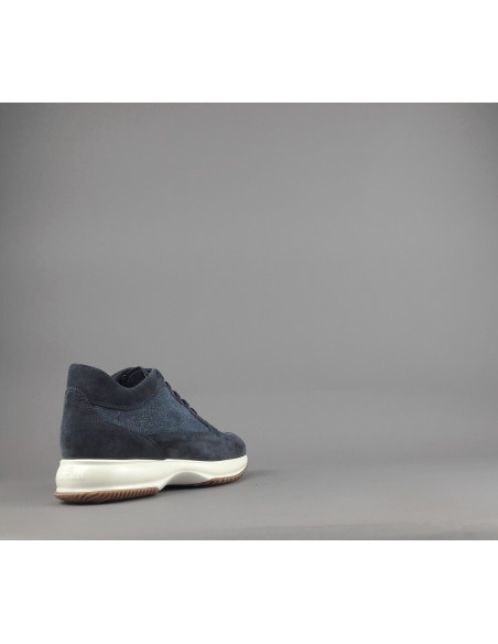 Hogan --- Interactive Uomo Camoscio Tela Denim Blu Scuro Prezzo 420,00