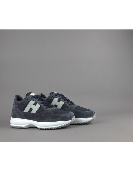 Hogan --- Interactive Uomo Camoscio Tela Blu Scuro Prezzo 430,00