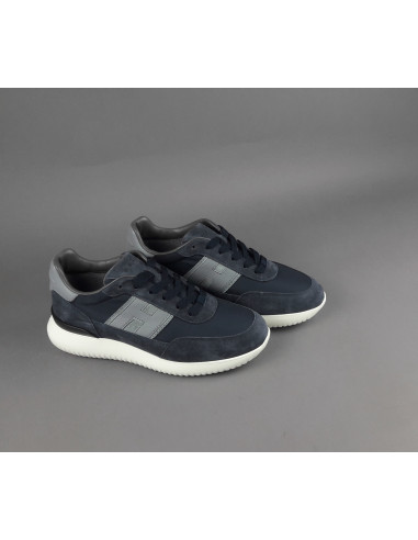 Hogan --- H709 Uomo Camoscio Tela Blu Scuro Prezzo 420,00