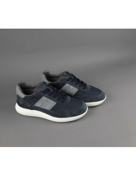 Hogan --- H709 Uomo Camoscio Tela Blu Scuro Prezzo 420,00