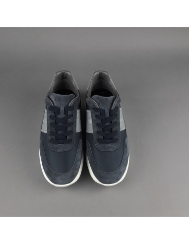Hogan --- H709 Uomo Camoscio Tela Blu Scuro Prezzo 420,00