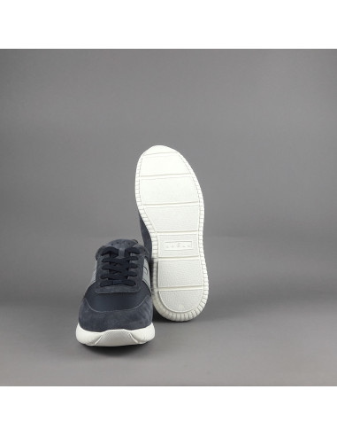 Hogan --- H709 Uomo Camoscio Tela Blu Scuro Prezzo 420,00