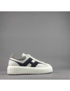 Hogan --- Stripe Uomo Pelle Martellata Bianco Opaco Prezzo 430,00