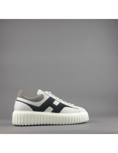 Hogan --- Stripe Uomo Pelle Martellata Bianco Opaco Prezzo 430,00