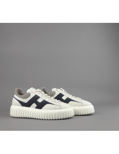 Hogan --- Stripes Uomo Pelle Martellata Bianco Opaco Prezzo 430,00