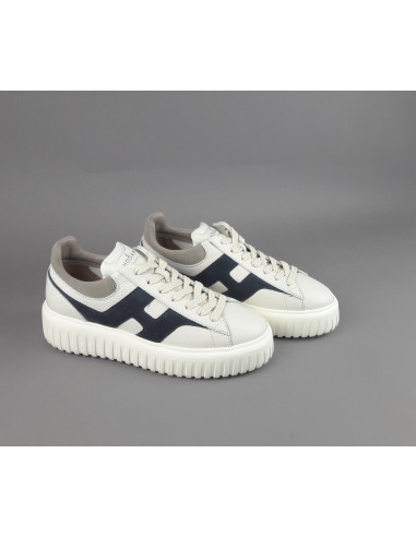 Hogan --- Stripes Uomo Pelle Martellata Bianco Opaco Prezzo 430,00