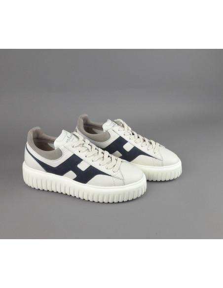 Hogan --- Stripes Uomo Pelle Martellata Bianco Opaco Prezzo 430,00