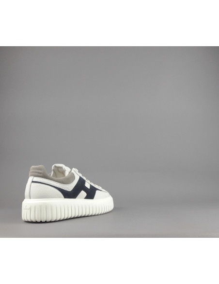 Hogan --- Stripe Uomo Pelle Martellata Bianco Opaco Prezzo 430,00