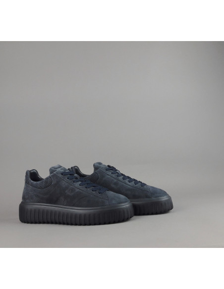 Hogan --- Stripes Uomo Camoscio Blu Scuro Prezzo 430,00