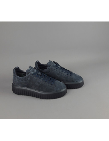 Hogan --- Stripes Uomo Camoscio Blu Scuro Prezzo 430,00