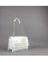 Love Moschino --- Borsa A Spalla Donna Pu Vernice Bianco Prezzo 195,00