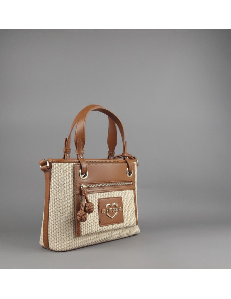 Love Moschino --- Borsa a Mano Donna Pu Marrone Prezzo 189,00