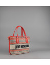 Love Moschino --- Borsa A Mano Donna Pu Rosso Multi Prezzo 189,00