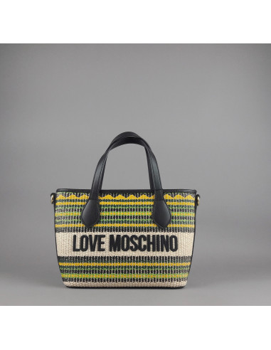 Love Moschino --- Borsa A Mano Donna Pu Nero Multi Prezzo 189,00