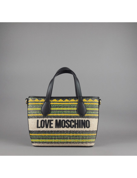 Love Moschino --- Borsa A Mano Donna Pu Nero Multi Prezzo 189,00