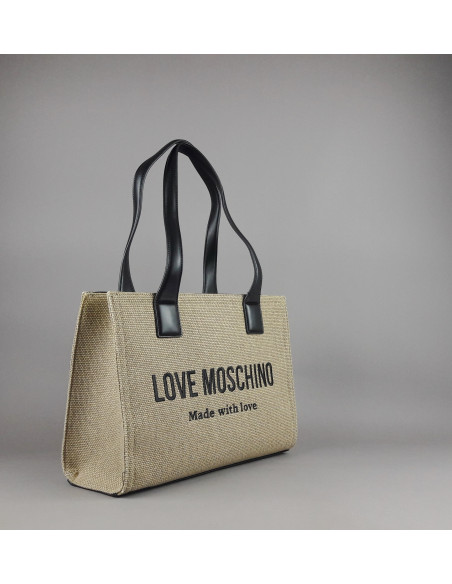 Love Moschino --- Borsa A Spalla Donna Canvas Pu Talpa Prezzo 179,00