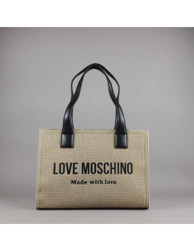 Love Moschino --- Borsa A Spalla Donna Canvas Pu Talpa Prezzo 179,00
