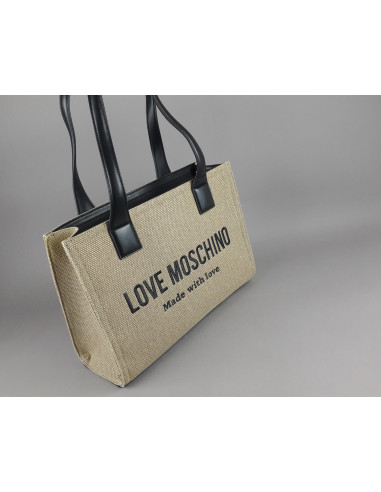 Love Moschino --- Borsa A Spalla Donna Canvas Pu Talpa Prezzo 179,00