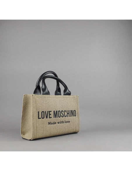 Love Moschino --- Borsa A Mano Donna Canvas Pu Talpa Prezzo 175,00