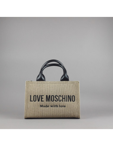 Love Moschino --- Borsa A Mano Donna Canvas Pu Talpa Prezzo 175,00