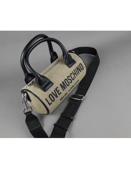 Love Moschino --- Borsa A Mano Donna Canvas Pu Talpa Prezzo 165,00
