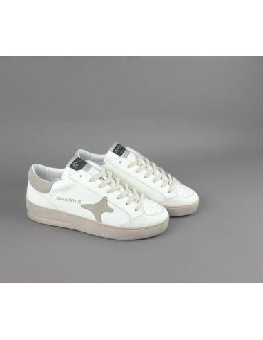 Ama Brand --- Sneakers Uomo Slam Pelle Bianco