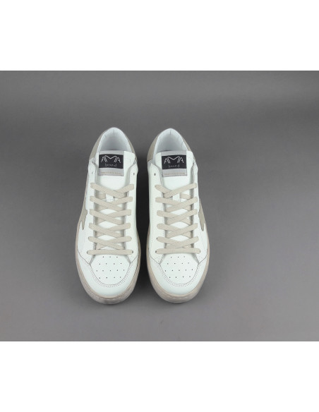 Ama Brand --- Sneakers Uomo Slam Pelle Bianco