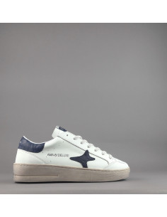 Ama Brand --- Sneakers Uomo Slam Pelle Bianco