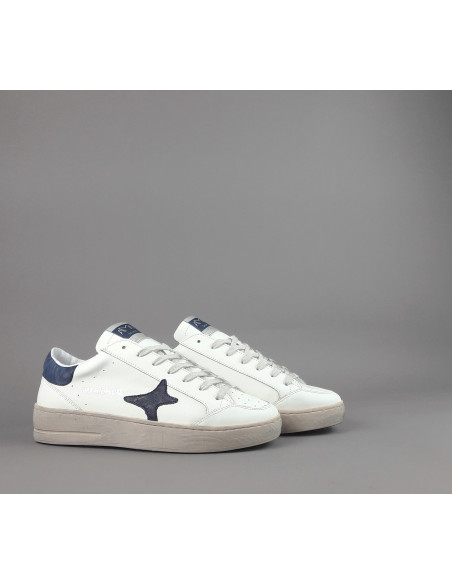 Ama Brand --- Sneakers Uomo Slam Pelle Bianco