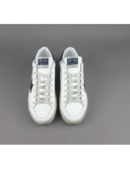 Ama Brand --- Sneakers Uomo Slam Pelle Bianco