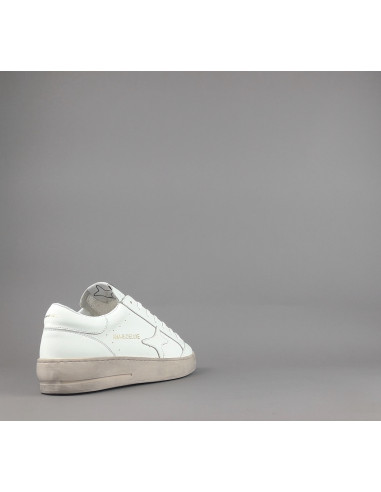 Ama Brand --- Sneakers Uomo Slam Pelle Bianco