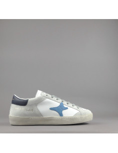 Ama Brand --- Sneakers Uomo Time Pelle Camoscio Bianco Grigio