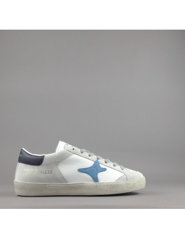 Ama Brand --- Sneakers Uomo Time Pelle Camoscio Bianco Grigio