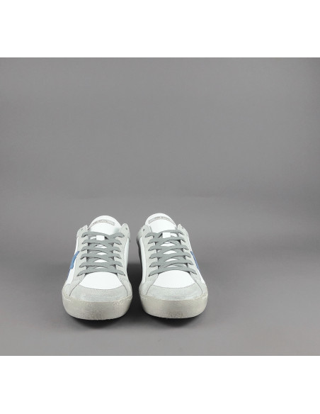 Ama Brand --- Sneakers Uomo Time Pelle Camoscio Bianco Grigio