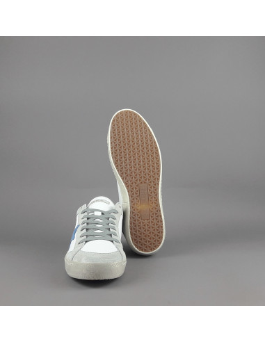 Ama Brand --- Sneakers Uomo Time Pelle Camoscio Bianco Grigio