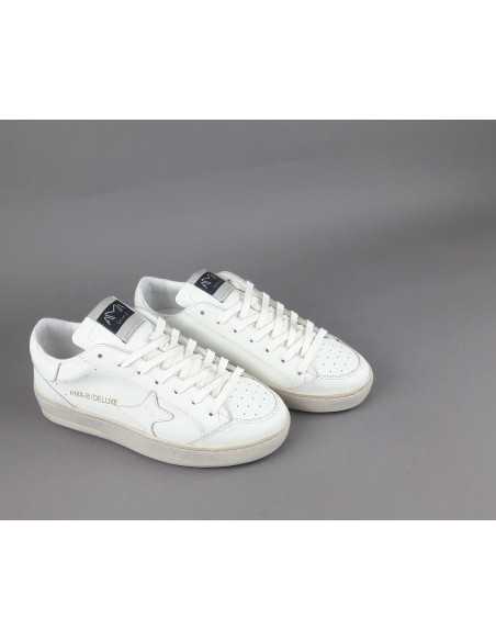 Ama Brand --- Sneakers Donna Slam Pelle Bianco