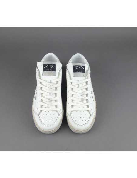 Ama Brand --- Sneakers Donna Slam Pelle Bianco