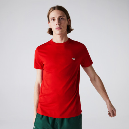 Lacoste --- T-Shirt Cotone Pima Rosso