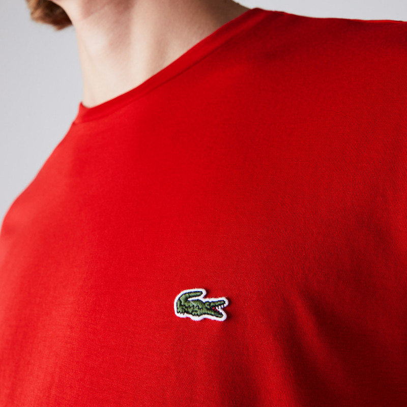 Lacoste --- T-Shirt Cotone Pima Rosso