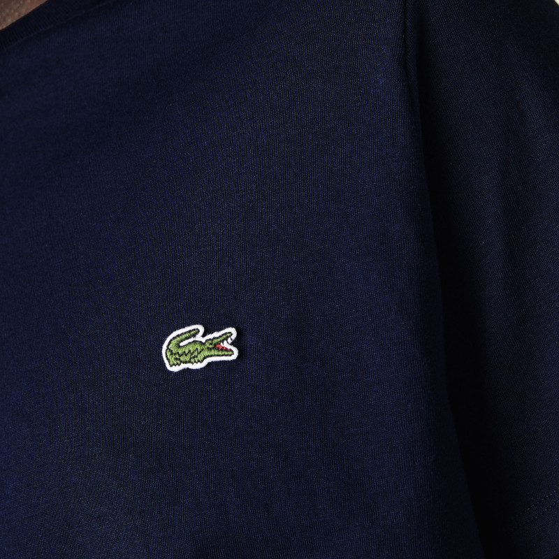 Lacoste --- T-Shirt Cotone Pima Blu Scuro