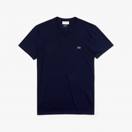 Lacoste --- T-Shirt Cotone Pima Blu Scuro