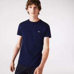 Lacoste --- T-Shirt Cotone Pima Blu Scuro