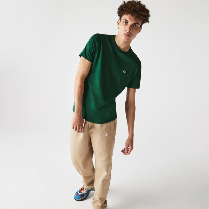 Lacoste --- T-Shirt Cotone Pima Verde Scuro