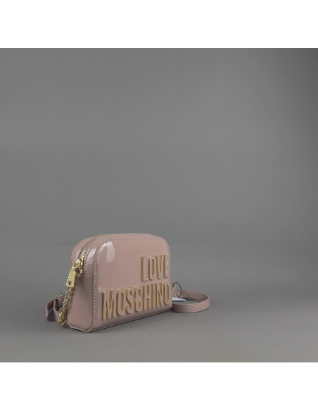 Love Moschino --- Borsa A Spalla Donna Pu Vernice Rosa Polvere