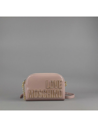 Love Moschino --- Borsa A Spalla Donna Pu Vernice Rosa Polvere