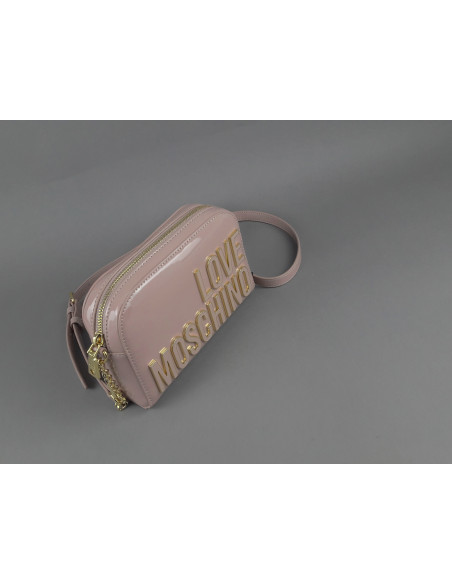 Love Moschino --- Borsa A Spalla Donna Pu Vernice Rosa Polvere