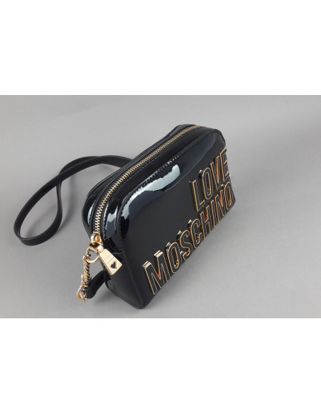 Love Moschino --- Borsa A Spalla Donna Pu Vernice Nero