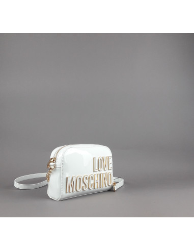 Love Moschino --- Borsa A Spalla Donna Pu Vernice Bianco