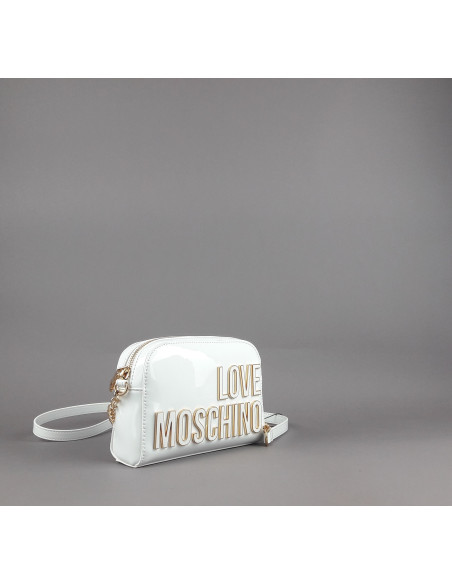 Love Moschino --- Borsa A Spalla Donna Pu Vernice Bianco